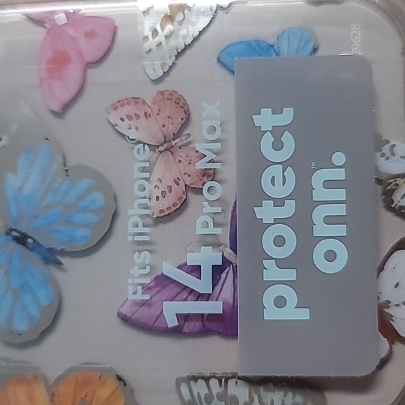 onn. Butterfly Phone Case for iPhone 14 Pro Max with 4' Drop Protection - Picture 3 of 8